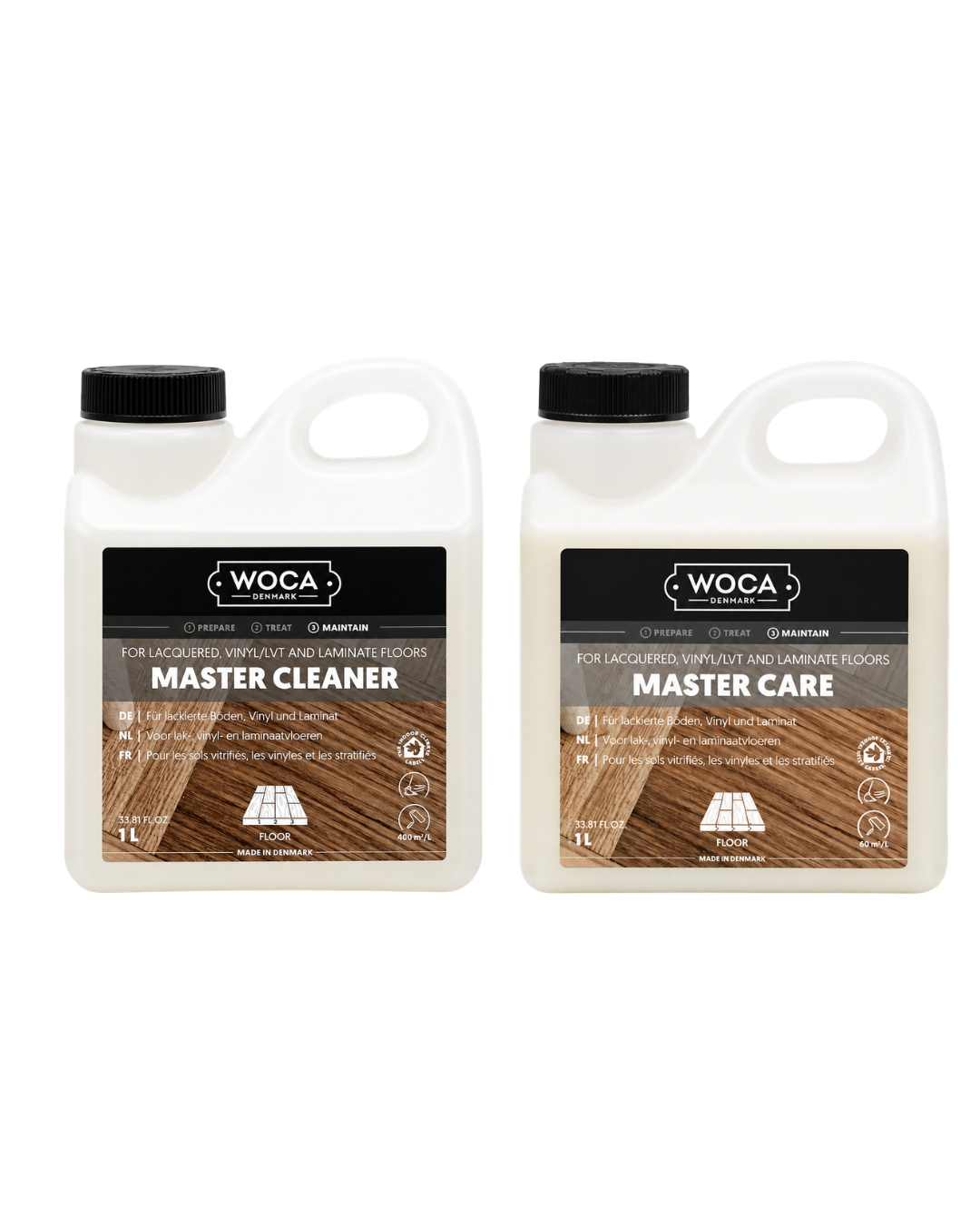 WOCA | FLOOR CARE BUNDLE | LACQUERED, VINYL, LVT & LAMINATE FLOORS