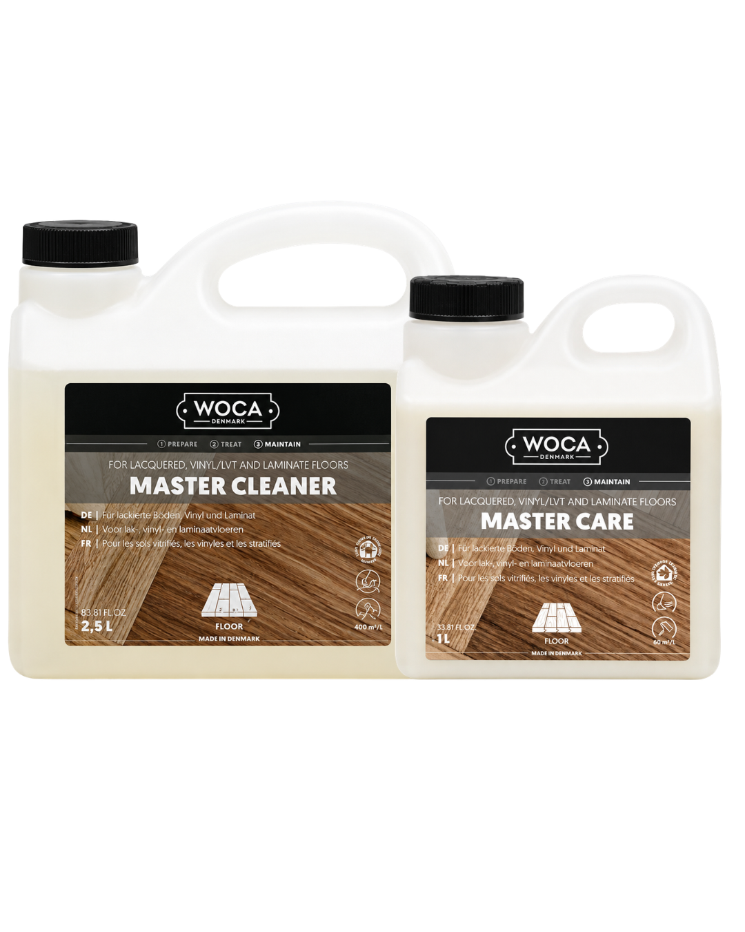 WOCA | FLOOR CARE BUNDLE | LACQUERED, VINYL, LVT & LAMINATE FLOORS