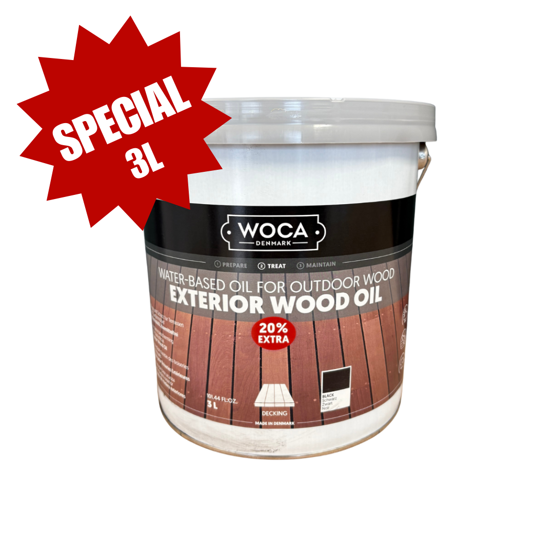 WOCA | EXTERIOR WOOD OIL | NATURAL, LARCH & BLACK | (3L SPECIAL)