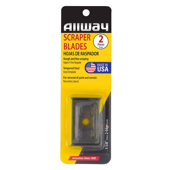 ALLWAY | SCRAPER BLADES 2-EDGE (1B) | 2 PIECES