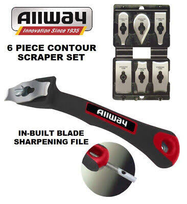 ALLWAY | CONTOUR SCRAPER KIT | (CS6) 6 BLADES