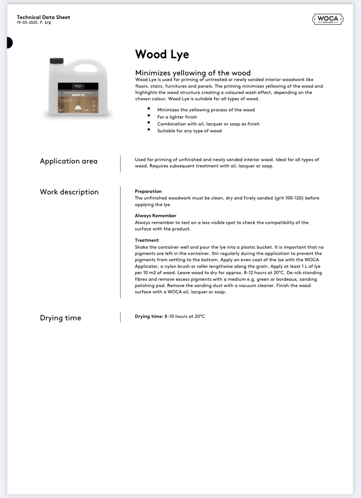 WOCA | WOOD LYE