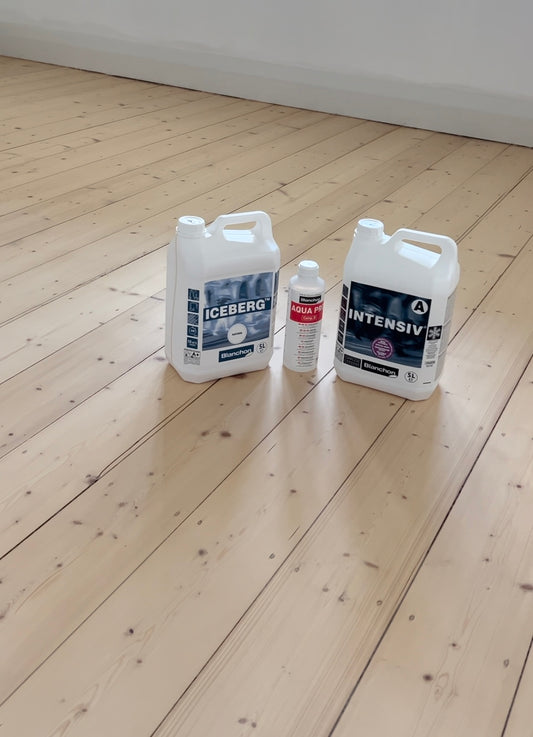 Blanchon products placed on a timber floor