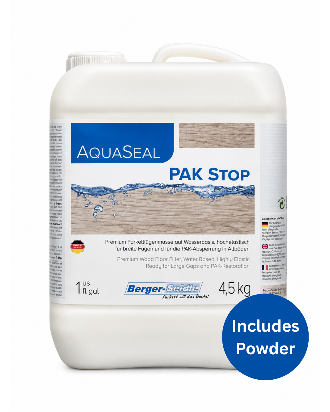 BERGER-SEIDLE | AQUA-SEAL PAK STOP WOOD FILLER (1KG / 4.5KG)