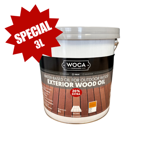 WOCA | EXTERIOR WOOD OIL | NATURAL, LARCH & BLACK | (3L SPECIAL)