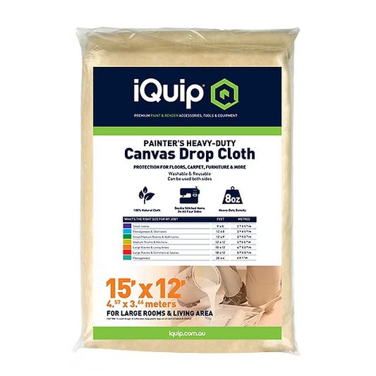 iQuip | HEAVY DUTY CANVAS DROP CLOTH | 4.6 x3.7m