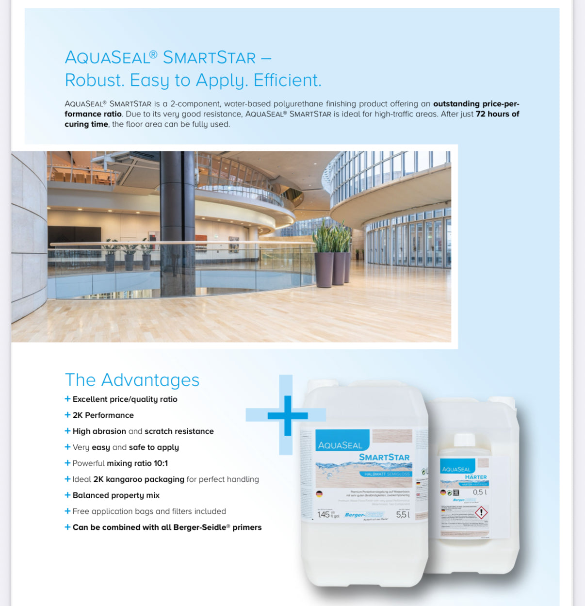 BERGER-SEIDLE | AQUA-SEAL SMARTSTAR WITH HARDENER (5.5L)