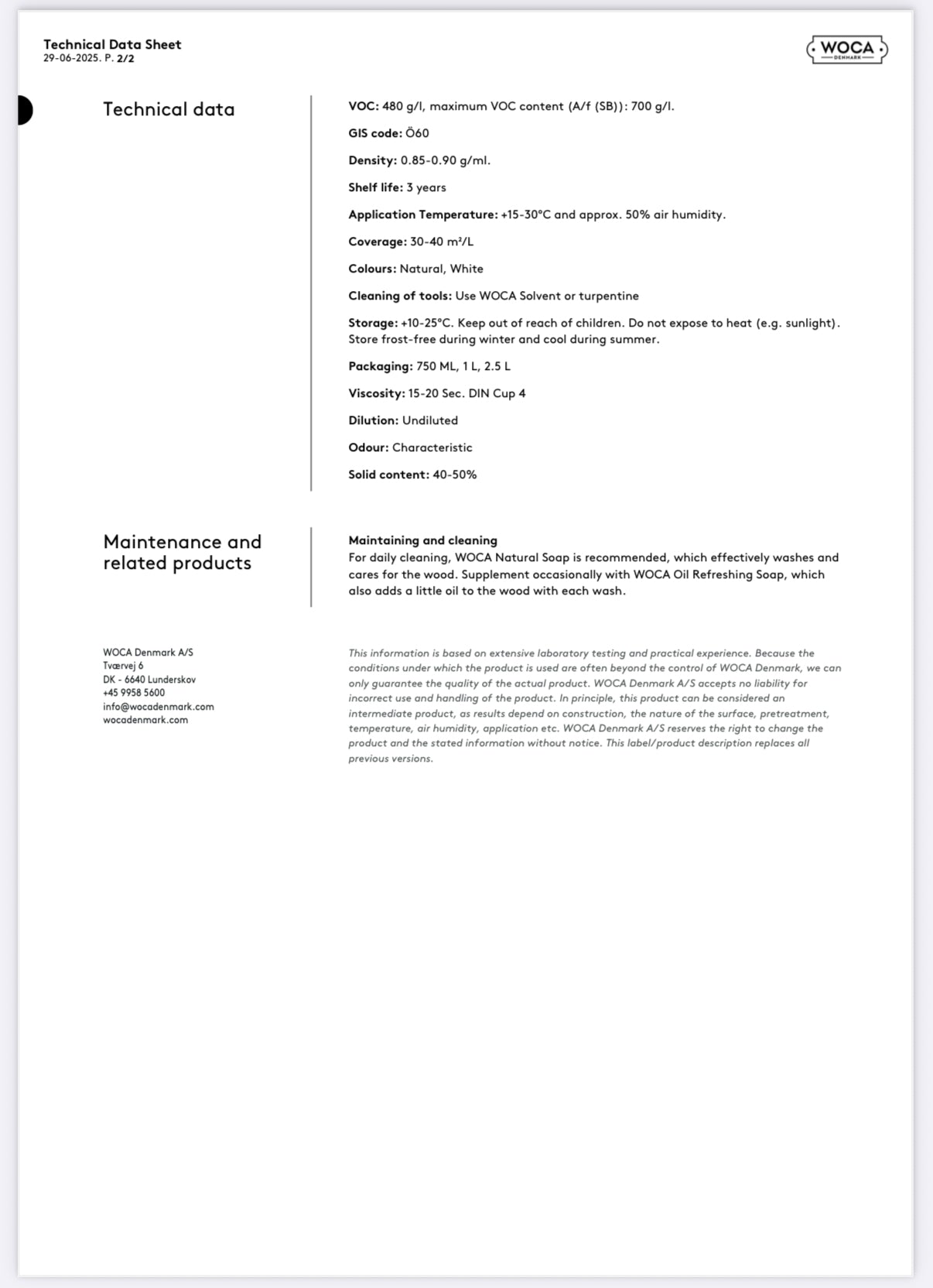 WOCA | MAINTENANCE OIL | OILED FLOORS
