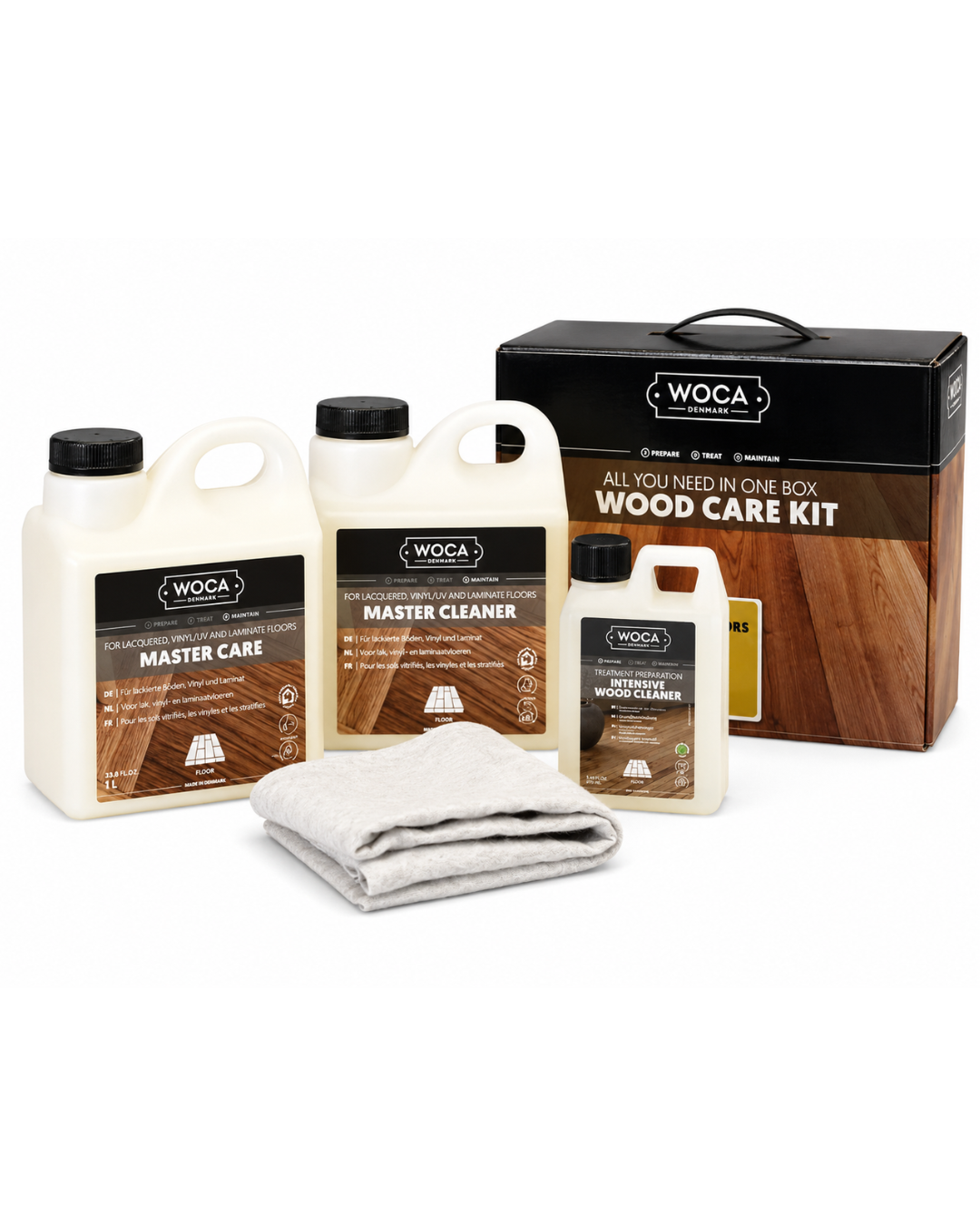 WOCA | CLEAN & CARE KIT | LACQUERED, VINYL, LVT & LAMINATE FLOORS