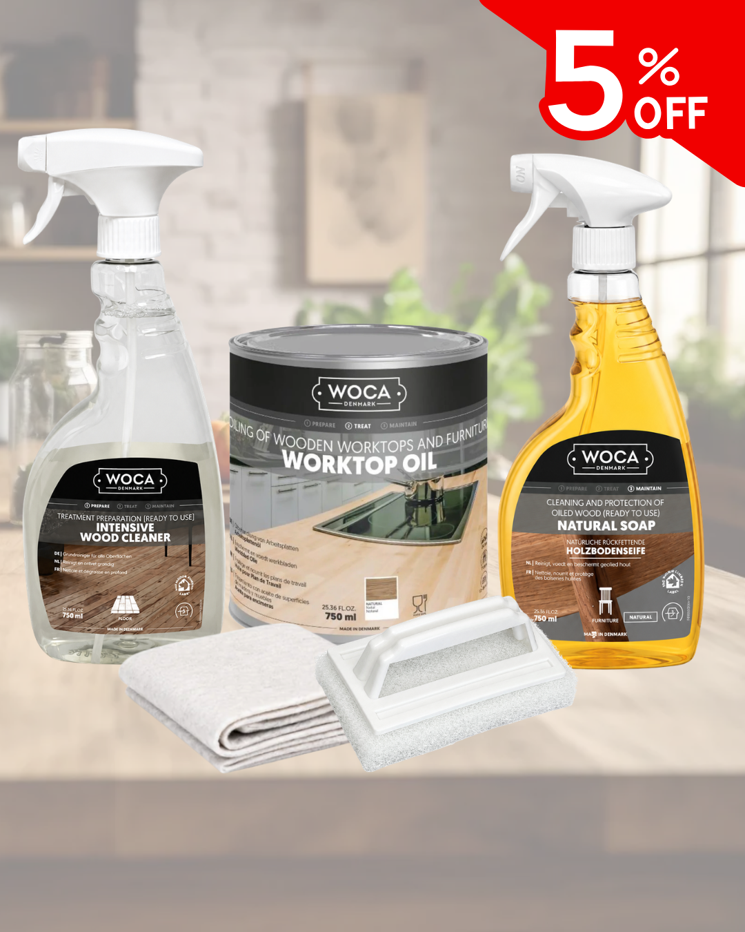 WOCA | BUTCHER BLOCK CLEAN & CARE BUNDLE