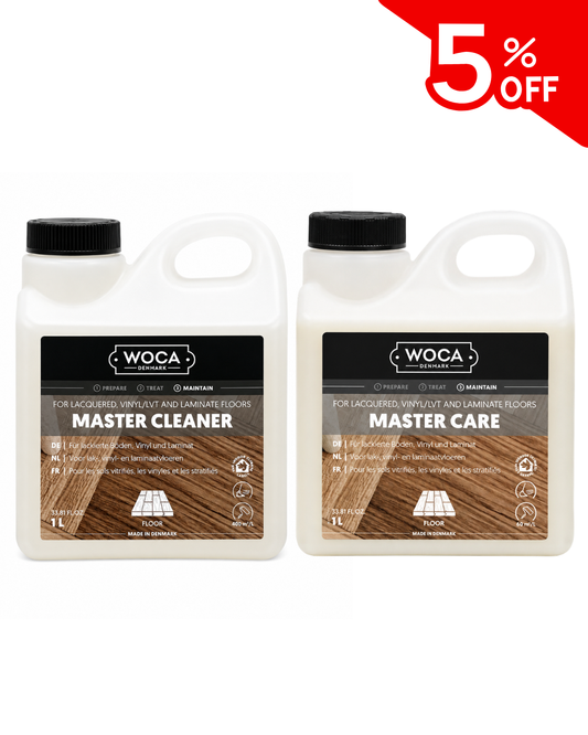 WOCA | FLOOR CARE BUNDLE | LACQUERED, VINYL, LVT & LAMINATE FLOORS